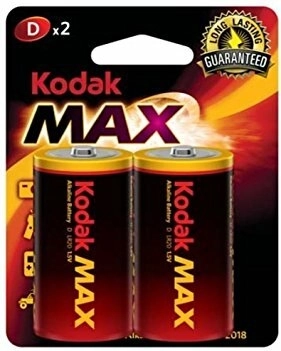 Kodak Alkaline Max alkalické baterie D 1,5 V, 2 ks
