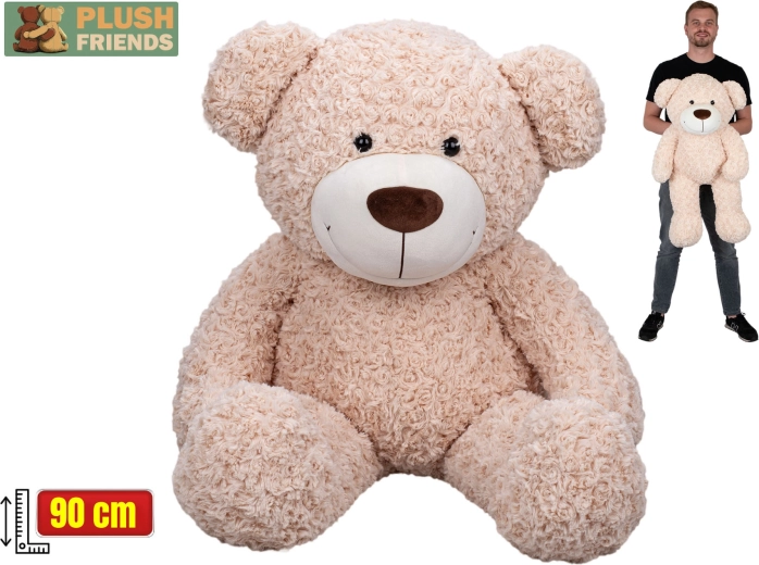 Plush Friends plyšový medvěd béžový 90 cm