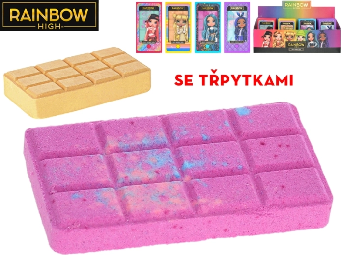 Rainbow High třpytivá koupelová bomba 13 × 7 cm, 4 barvy
