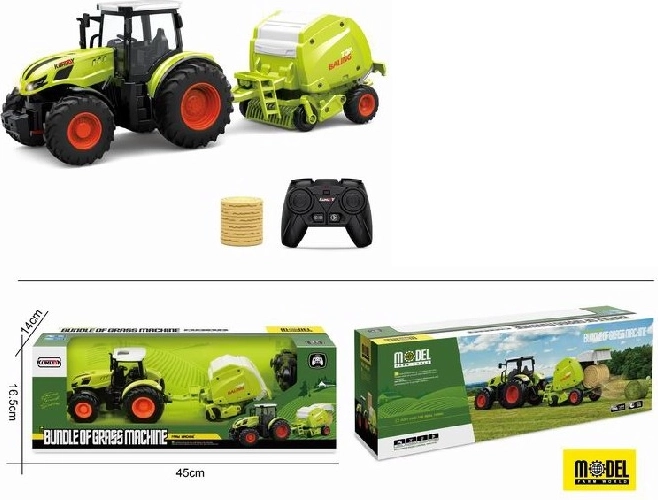 Traktor s přívěsem na baterie s USB nabíjením