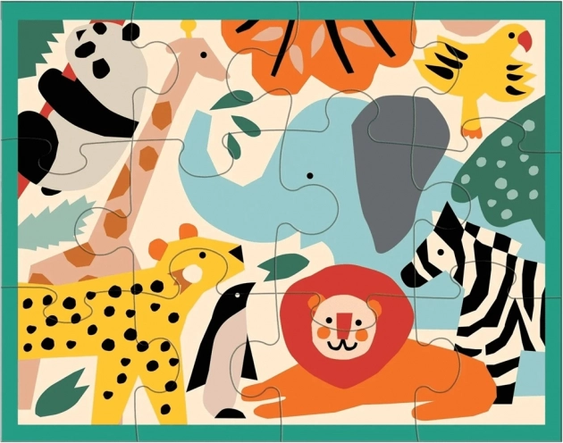 Mudpuppy puzzle zvířátka v zoo 12 dílků