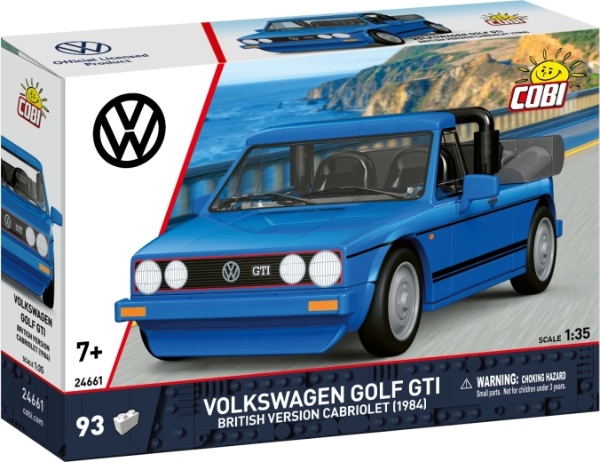 Cobi Volkswagen Golf GTI Cabriolet 1984 britská verze 1:35 (93 dílků)