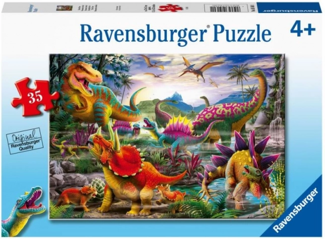 Ravensburger puzzle T‑Rex Terror 35 dílků