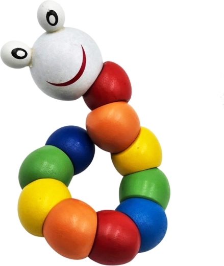 dřevěná housenka 18 cm