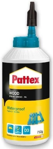 Voděodolné lepidlo na dřevo D3 750 g PATTEX Super 3