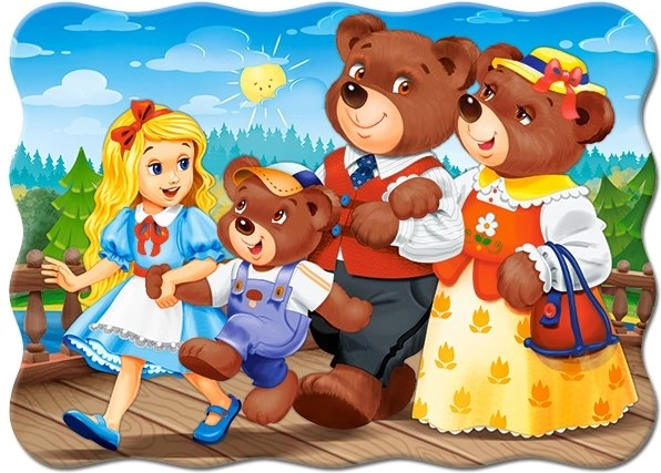 Puzzle 30 kostek Zlatovláska a tři medvědi