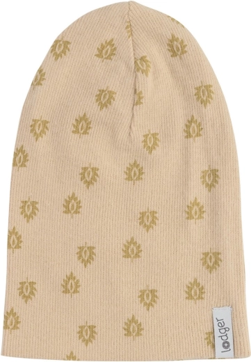 Lodger beanie čepička print rib linen (6–12 měsíců)