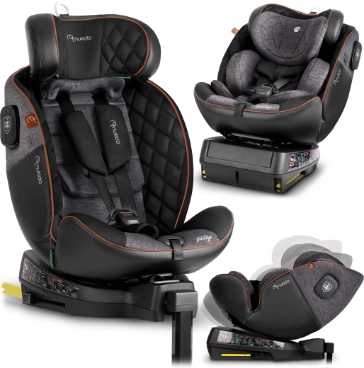 Autosedačka Nukido Prestige Line otočná 0–36 kg i-Size ISOFIX černo-šedá