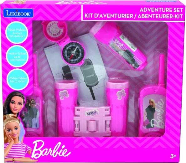 Barbie dobrodružný set s vysílačkami, dalekohledem, baterkou a kompasem
