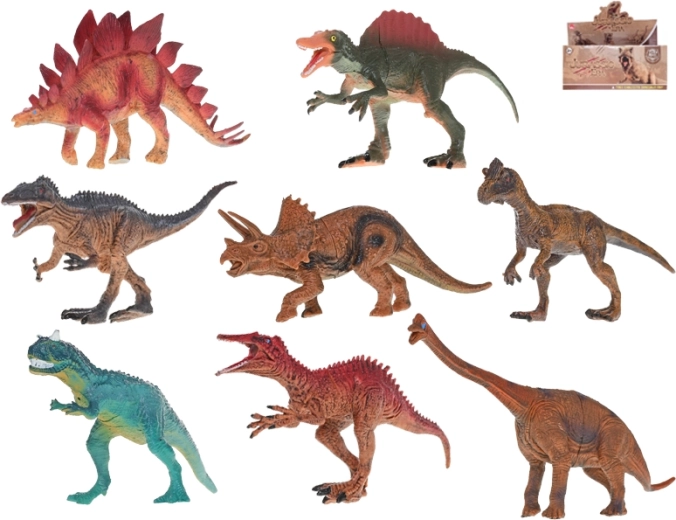 Sada dinosaurů 14–17 cm – realistické plastové figurky (8 ks)