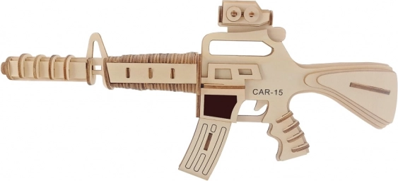 Dřevěné 3D puzzle Samopal