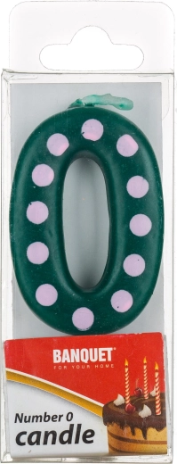 Svíčka na dort číslo 0 MY PARTY 5 × 3 cm
