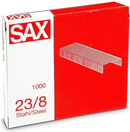 Sešívací spony 23/8 pozinkované, 1000 ks