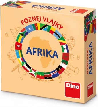 Dino cestovní hra Poznej vlajky Afrika