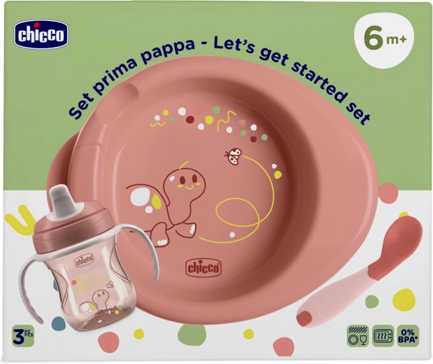 Chicco startovní set na krmení pink 6 m+