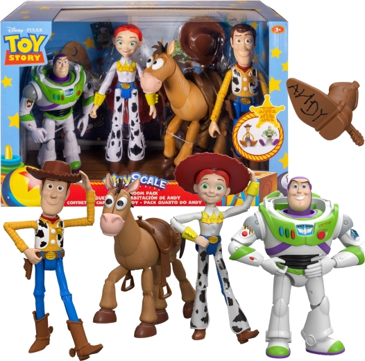 Disney Pixar Toy Story 5 sada akčních figurek Chudy, Jessie, Buzz Rakeťák a mustang