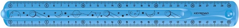 Pravítko KEYROAD Flexi 30 cm modré