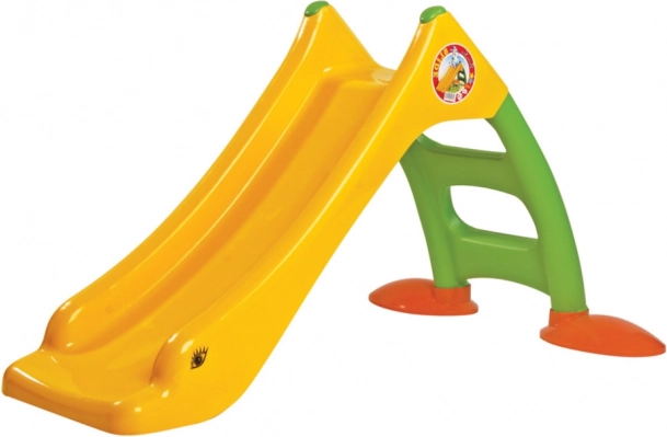 Zahradní skluzavka s žebříkem pro děti zeleno-žlutá