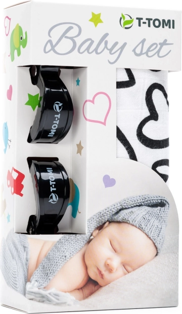 Bambusová souprava T-Tomi Černá srdce