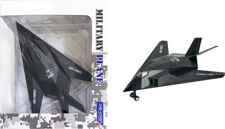 Kovový model stíhačky F117 FIGHTER JET 1:400 se světly a zvuky