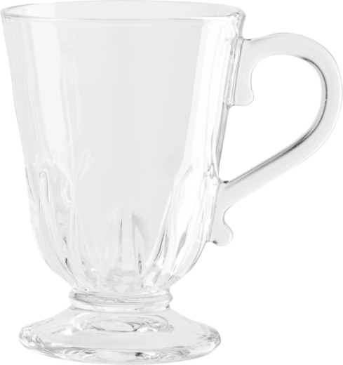 Skleněný pohár na stopce Altom Design Siena 320 ml s dekorem paví pírko