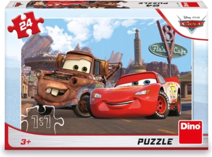 Dino puzzle auta ve městě 24 dílků