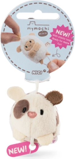 Nici přívěsek MyMochi dalmatin Dalma 5 cm – ležící plyšový talisman s gumičkou