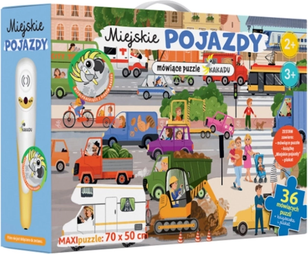Kakadu mluvící puzzle městská vozidla