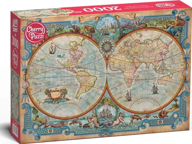 Puzzle CHERRY PAZZI mapa světa velkých objevů 2000 dílků