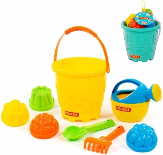Sada na písek – velký kyblík ve tvaru zámku s lopatkou