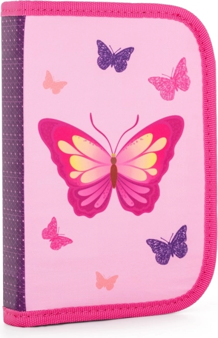 Školní penál jednopatrový Motýl