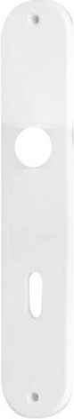 Štítové dveřní kování pro dozický klíč 72 mm, bílé, plast