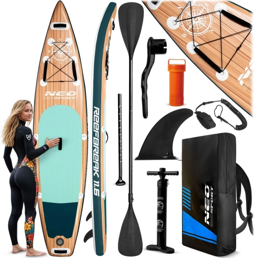 Neo-Sport nafukovací paddleboard SUP Reefbreak 11’6 (350 cm) set