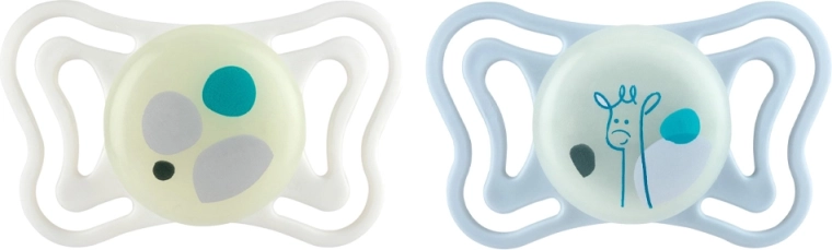 Chicco Physioforma Light silikonové ortodontické dudlíky neutral 2–6 m, 2 ks