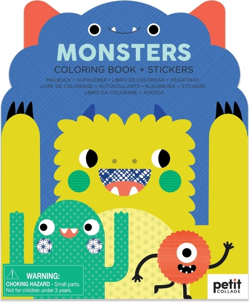 Omalovánka se samolepkami monstra PETIT COLLAGE