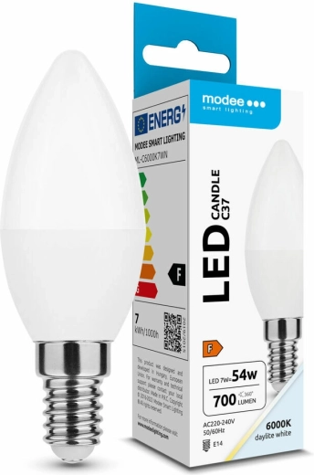 LED žárovka svíčka 7 W E14 studená bílá