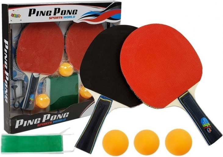 Sada na stolní tenis s nastavitelnou sítí