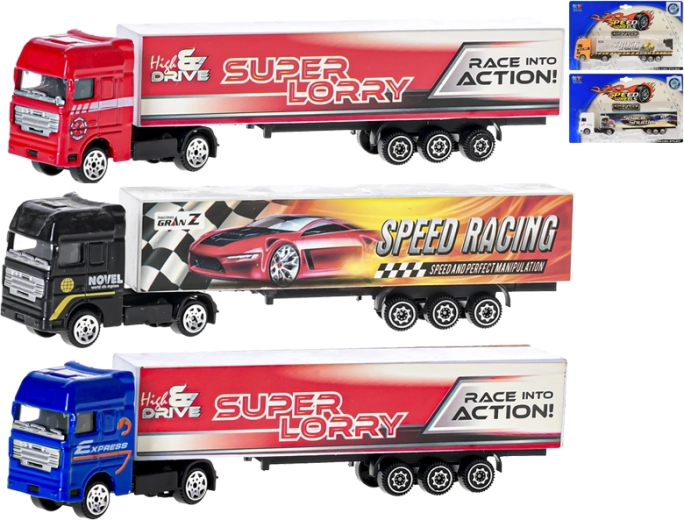 Kovový kontejnerový kamion 20 cm, měřítko 1:87, volný chod