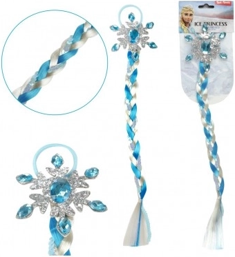 Ledová Princezna příčesek copánek s flitry