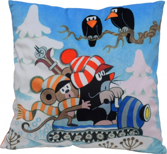 Polštář Krtek a Myška na Skútru