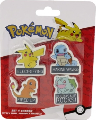 Sada gum POKÉMON – Pikachu, Charmander, Bulbasaur a Squirtle