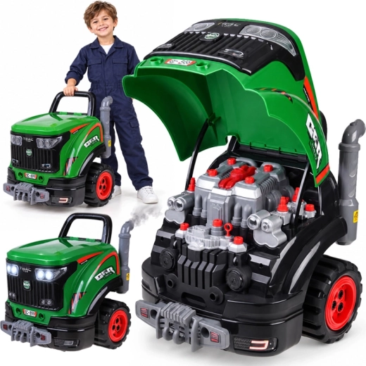 Interaktivní traktor s dílnou malého mechanika