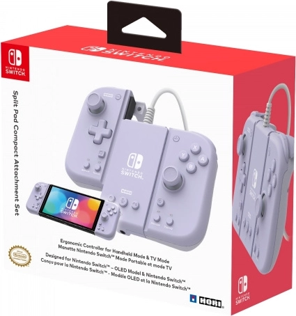 Hori split pad pro attach set – levandulový ovladač pro nintendo switch