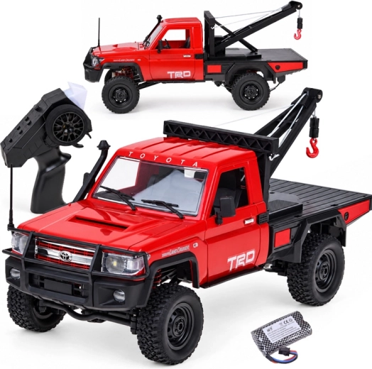 RC terénní odtahový vůz Toyota Land Cruiser 4×4 s navijákem 1:12
