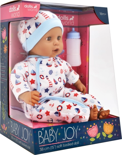 Dolls World miminko Baby Joy Blue, 38 cm
