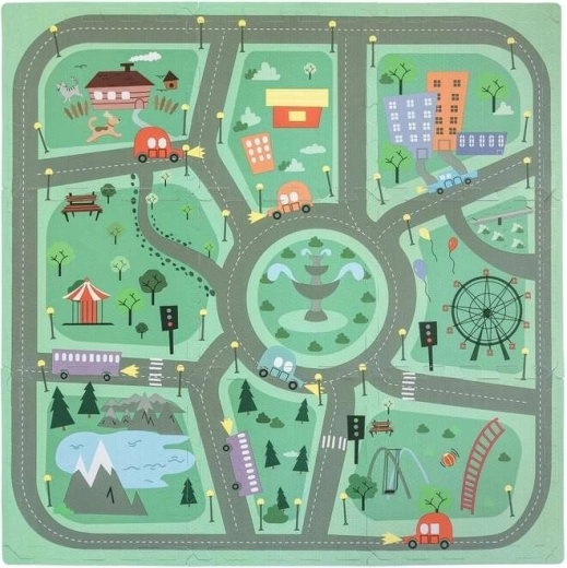 FreeOn Free2Play pěnová hrací podložka puzzle road (9 dílů)