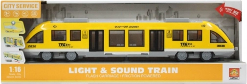 Tramvaj na setrvačník žlutá 1:16