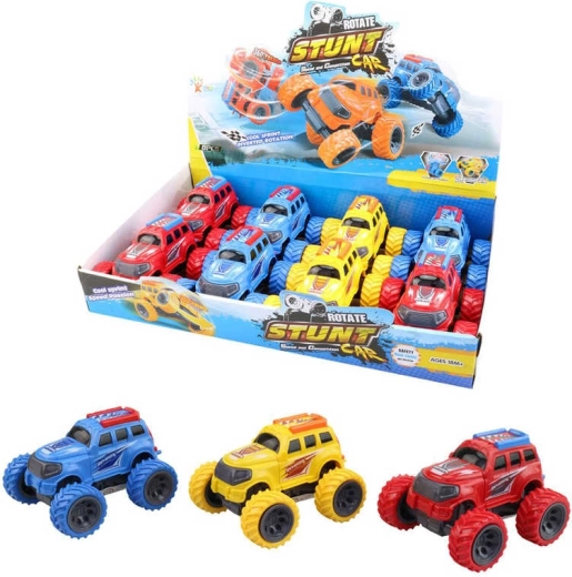 Terénní stunt auto na setrvačník s velkými koly 19 cm - 1 kus