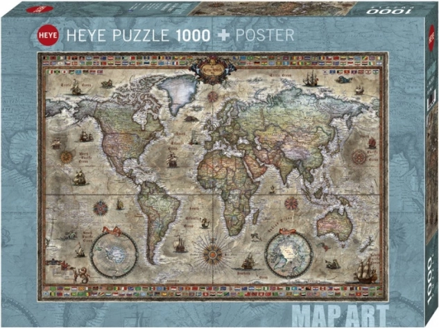 Puzzle 1000 dílků retro svět HEYE