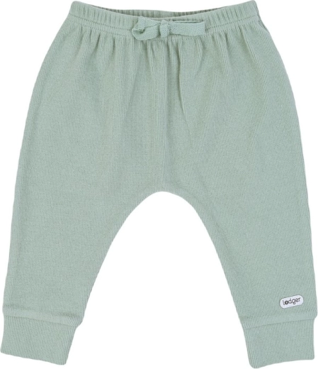 Lodger dětské tepláčky jogger nomad rib silt green, vel. 56